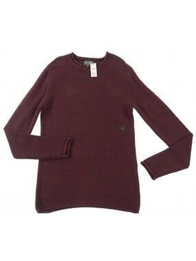 NWT Tillys Retrofit Men's Ribbed Cotton Crew Neck Maroon Sweater Small